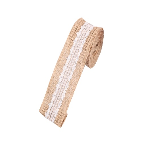 Rollos de arpillera naturales hechos a mano del rollo de lino del cordón hecho a mano de 2m 50m m de la anchura de 50m m