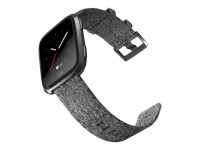 Fitbit Versa - Special Edition - schwarz - intelligente Uhr mit gewobenes Armband
