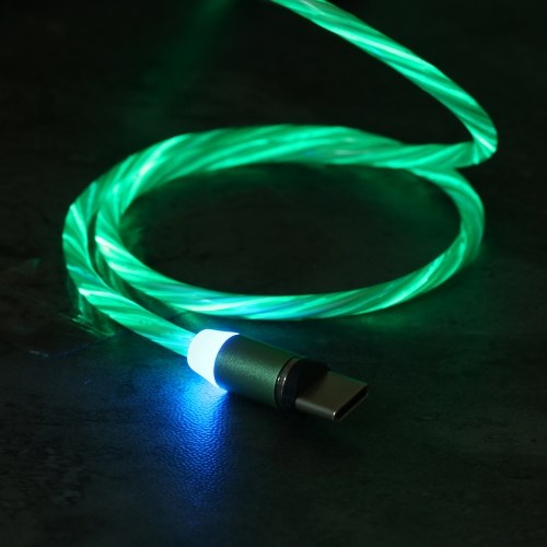 1M LED Cable de datos Iluminación Cable multifuncional Diseño de enchufe de polvo Cable de carga del teléfono móvil