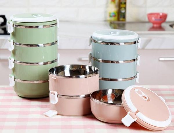 High Quality Lunch Box Stainless Steel Insulated Food Boxes With Handle Adult Bento Box Container For Women Men Children 1 2 3 4 Layers 1222457