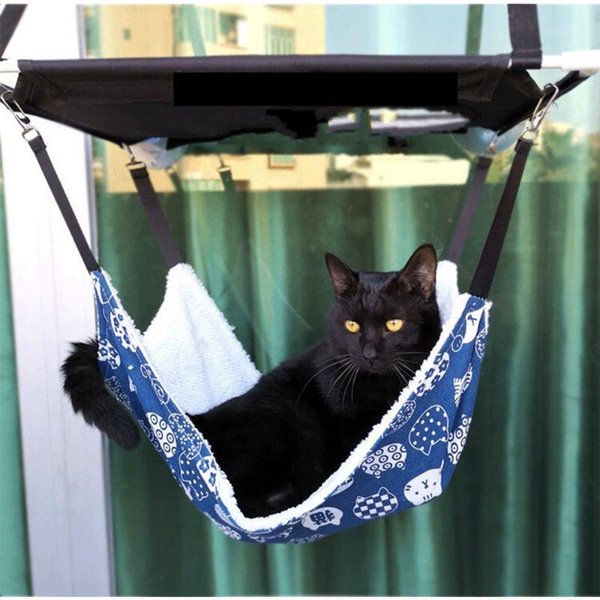 Cat Beds & Furniture Hanging Hammock Pet Supplies Sleeping Seat Window Mount Cage Breathable Double-sided Cashmere Warm Mat Rest House1