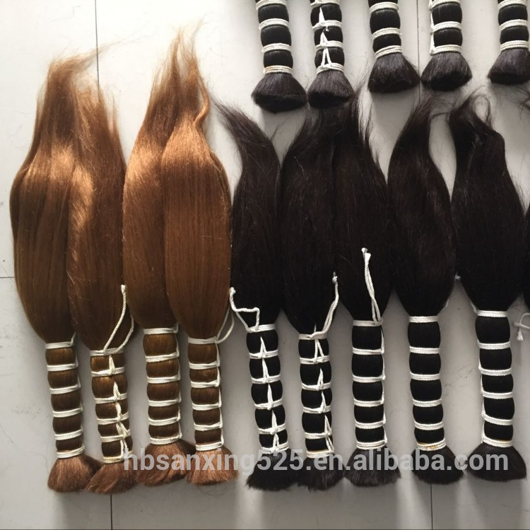 dyed yak hair 10''-28'', dyed brown/blond color.