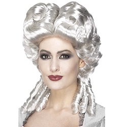 Roaring 20S Wig Cosplay  Wig Wavy Middle Part Wig White Synthetic Hair Women's White Lightinthebox