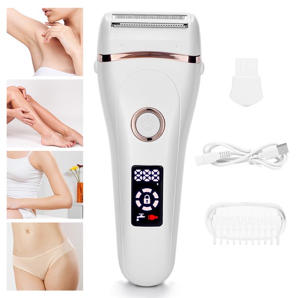 USB Rechargeable Women Painless Electric LCD Epilator Beard Hair Removal Womens Shaving Machines Portable Female Hair Trimmer
