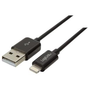 Logilink - iPad-/iPhone-/iPod-Lade-/Datenkabel - Lightning / USB - USB (M) bis Lightning (M) - 38 cm - Schwarz - für Apple 12.9