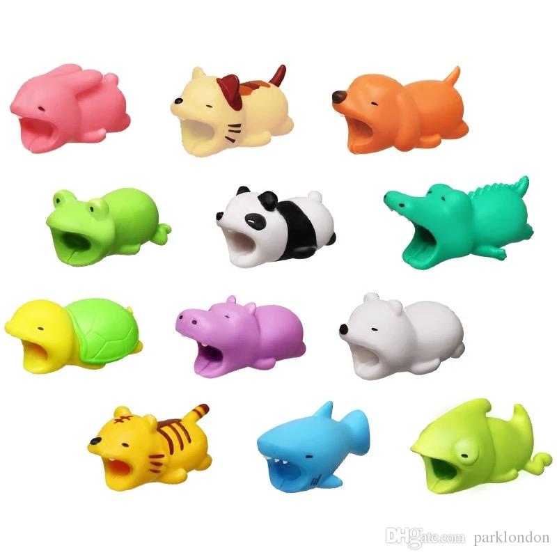 Cable Bite Charger Cable Protector Savor Cover for iPhone Lightning Cute Animal Design Charging Cord Protective