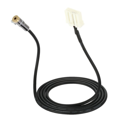 KKmoon Gold-plated 3.5 mm Input Aux Cable Line Audio Adapter for Mazda 3 Mazda 6 M3 M6 Besturn B70
