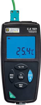 Chauvin Arnoux CA1821 Temperatur-Messgerät -200 bis 1372 °C Fühler-Typ J, K, T, N, E, R, S Datenlogger-Funktion (P01654821)