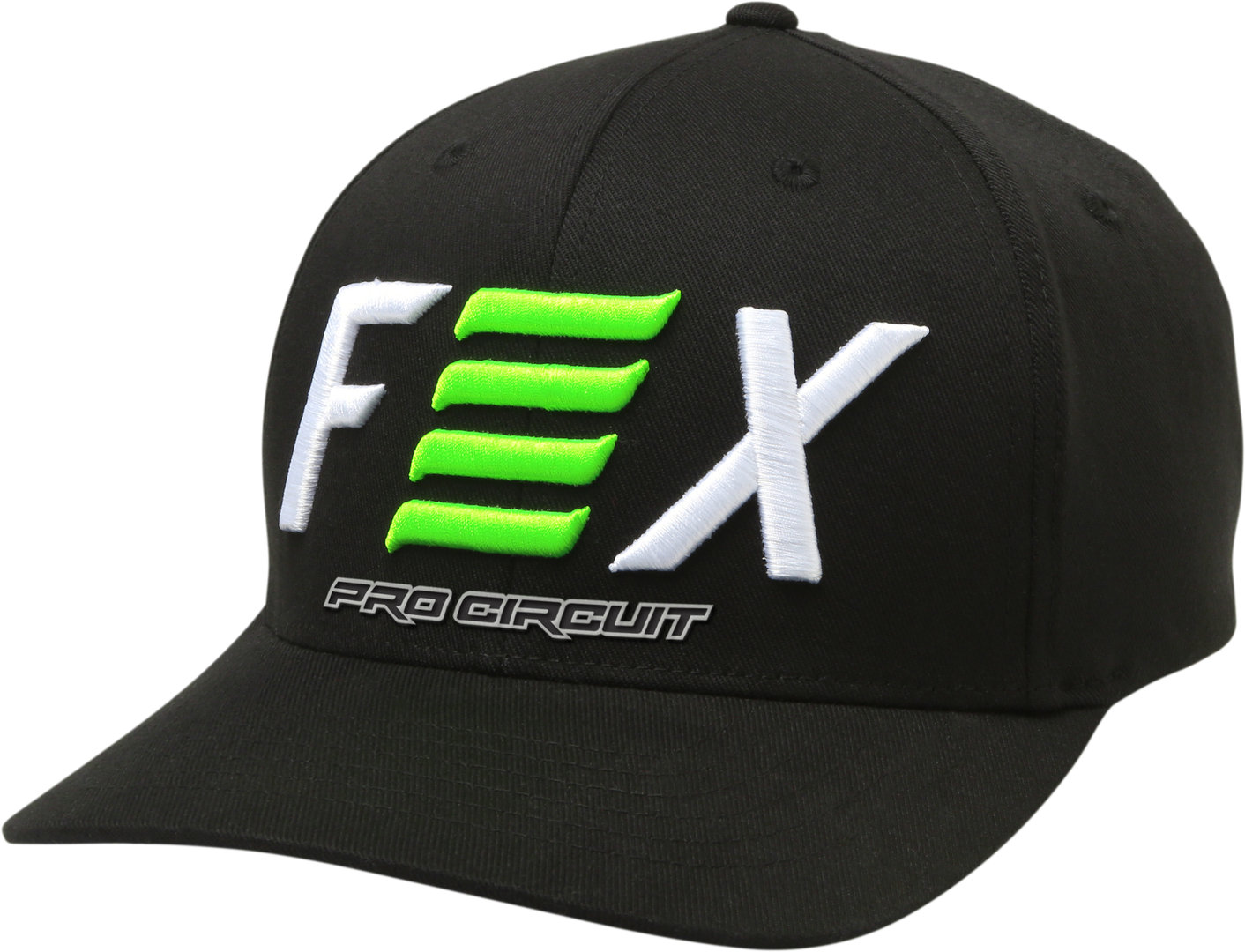 FOX Pro Circuit Flexfit Kappe Schwarz L XL