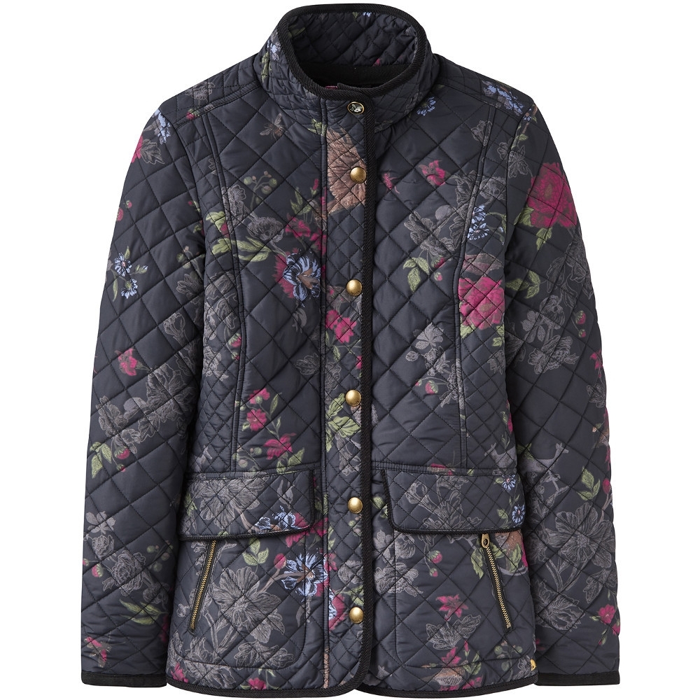 Joules Womens/Ladies Newdale Print Casual Quilted Button Jacket Coat 10 - Bust 34' (86cm)