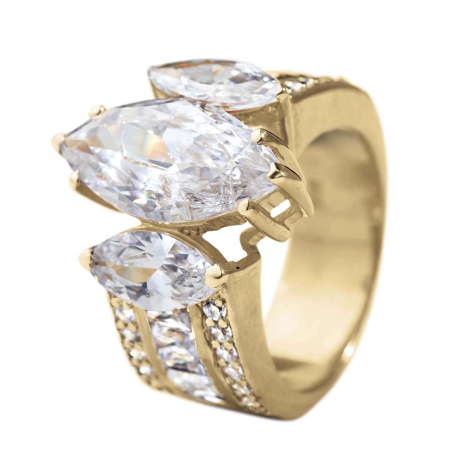 Marquise Trilogy Ring Gold