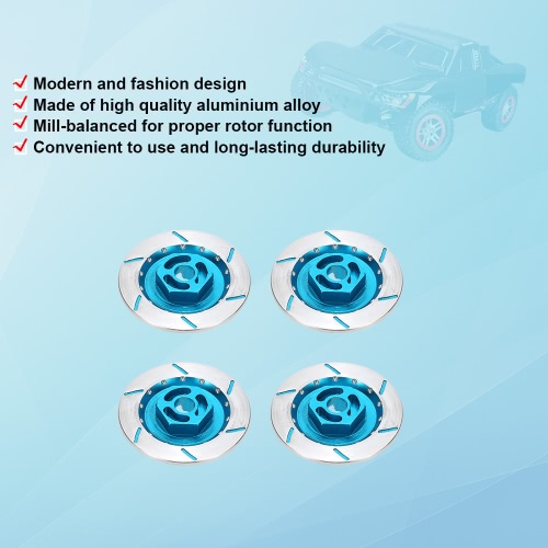 4Pcs Aluminum Alloy Brake Disc Wheel Adaptor for Suitable for 1/10 Off-road Buggy Monster Truck Short Course On-road Flat RC Car