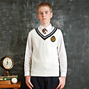 uniformes escolares blanco con cuello en V chaleco de punto