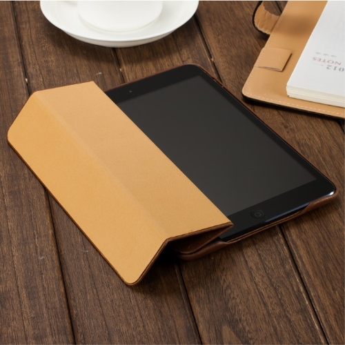 Magnetic Smart Cover Schutzhülle für iPad Mini Wake-Up schlafen Vintage Genuine Cow Leather Brown