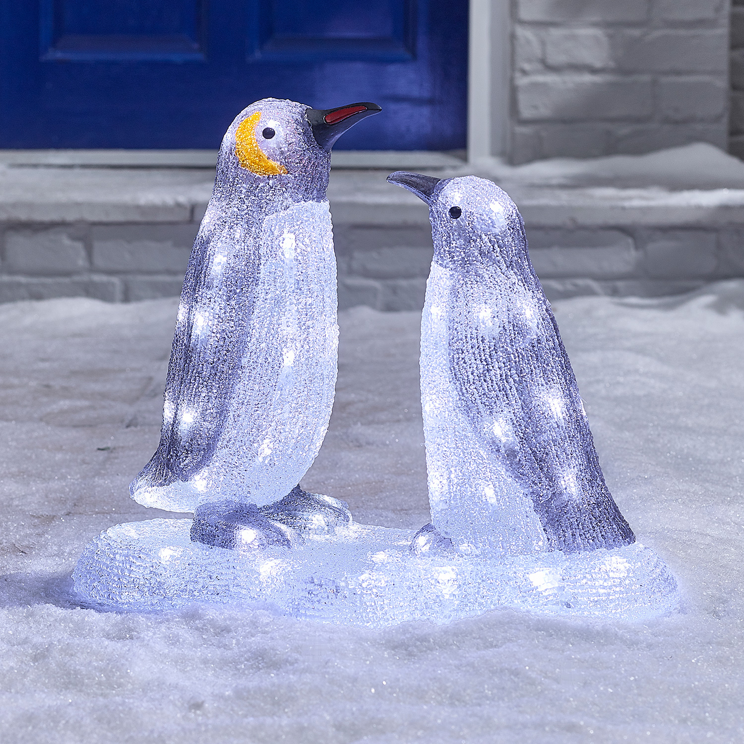 The Wenceslas Family the 54cm Acrylic Christmas Penguins