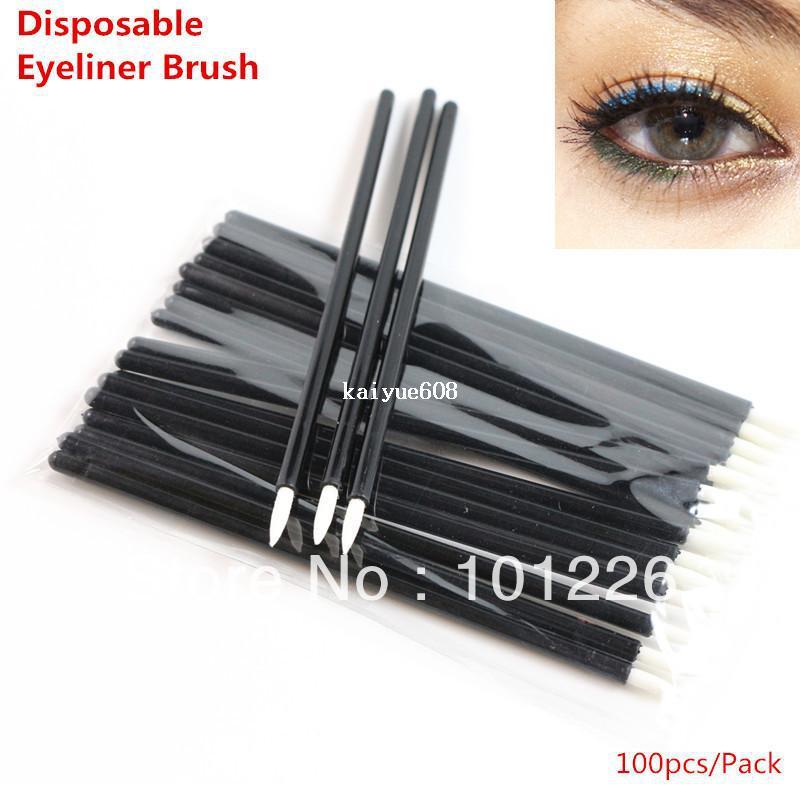 Professional 100pcs One-off Eyeliner Brush Disposable Eyeliner Wand Applicator Free Shipping