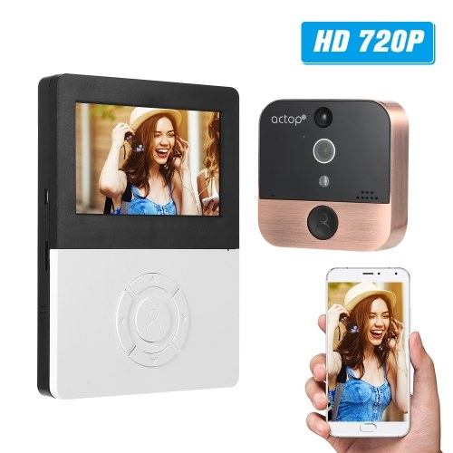 720P WIFI  PIR Door Eye Video Intercom Doorbell Camera