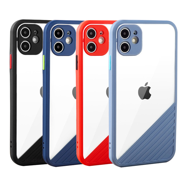 Lens Protect Cover Clear Hard Back Soft TPU Phone Case for iPhone 12 11 Pro Max XR XS X 6 7 8 Plus
