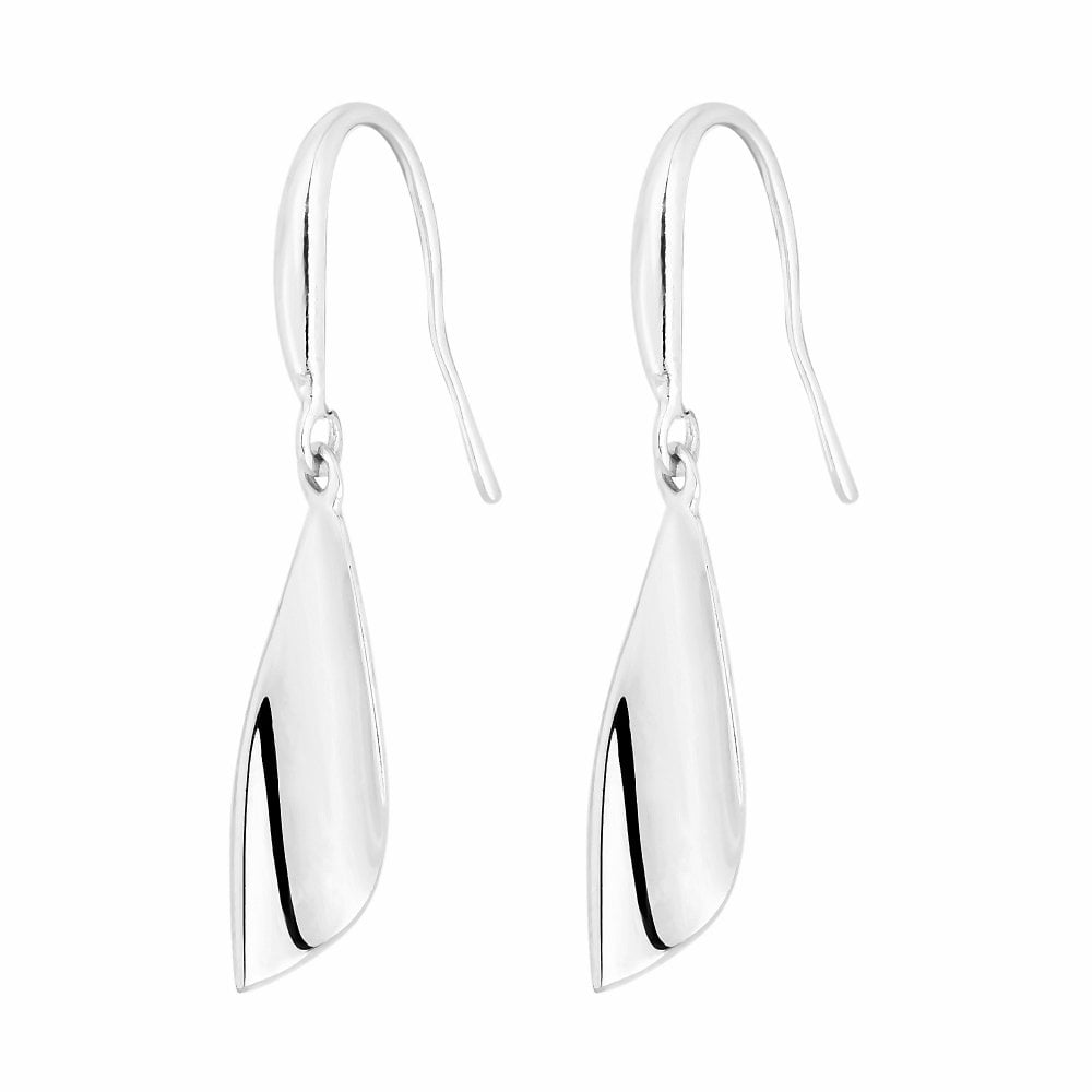 Simply Silver Polished Drop Earring