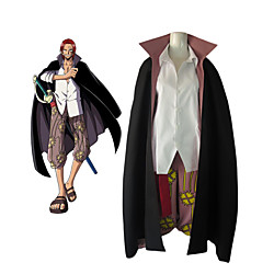 Inspired by One Piece Shanks Anime Cosplay Costumes Japanese Cosplay Suits Color Block Long Sleeve Blouse Pants Cloak For Men's Lightinthebox