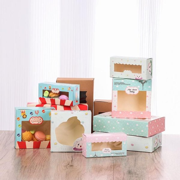 Gift Wrap 2/4/6 Cavities For Swiss Roll Cake Cookies Nougat Pastry Cases Baking Packing Box Package Boxes Mooncake