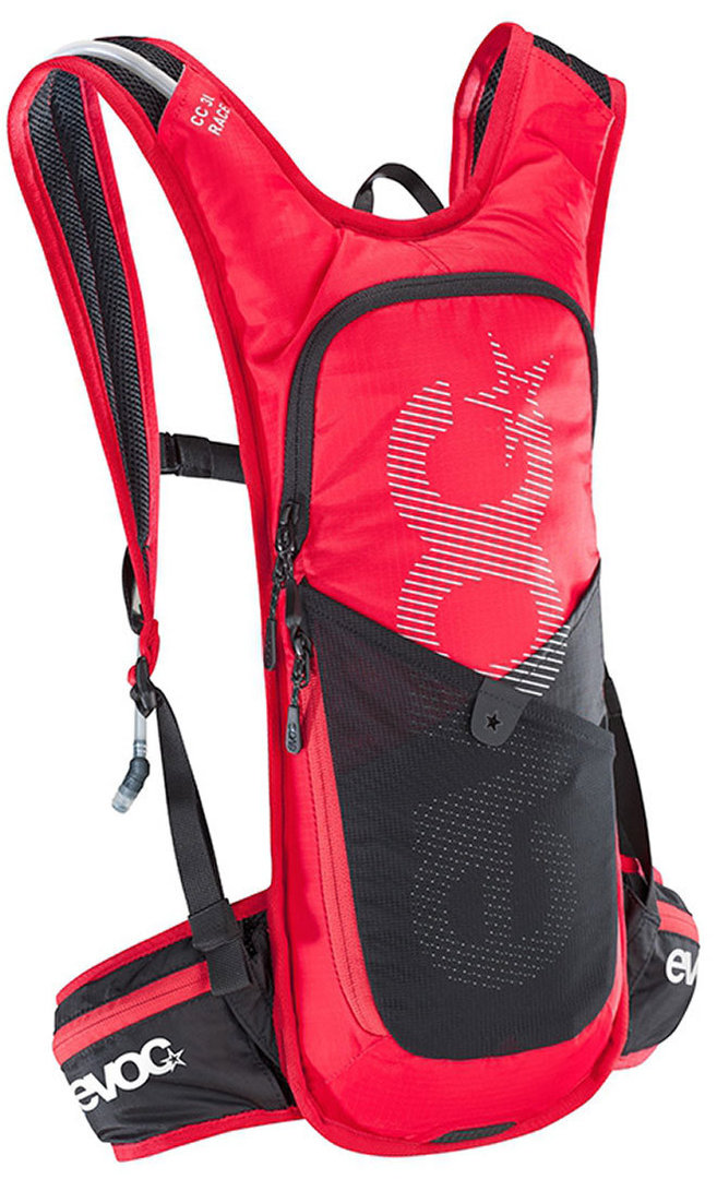 Evoc CC 3l Race +2l Bladder Backpack, red, red, Size One Size