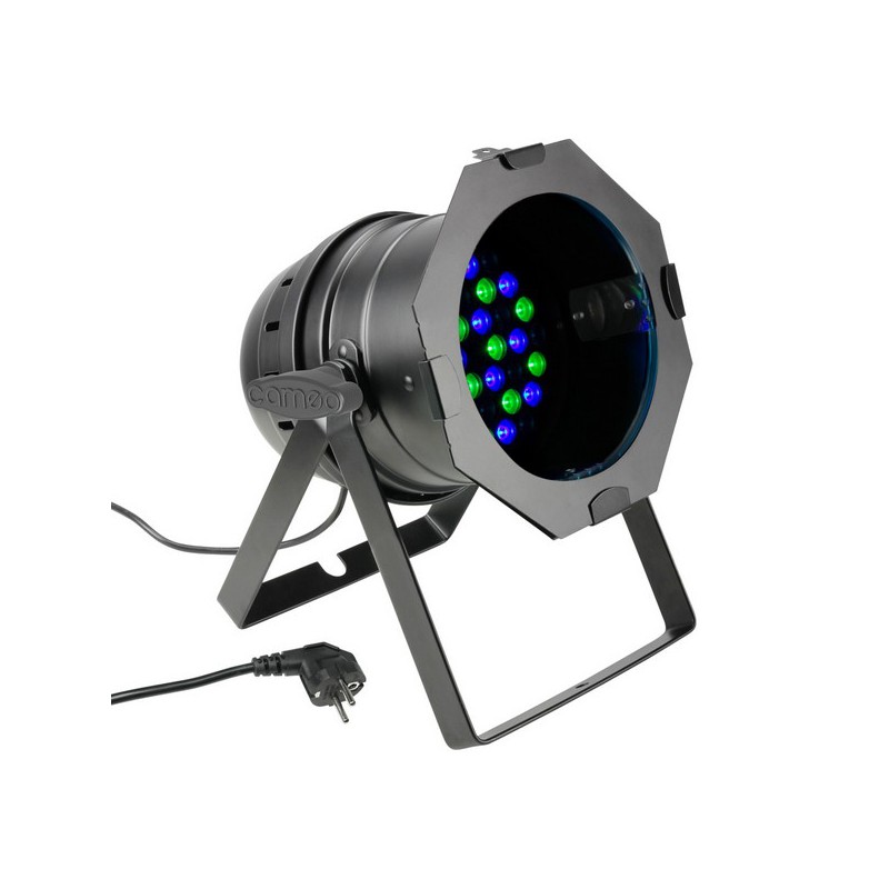 Cameo PAR 64 CAN RGB 3W BS - 36 x 3 W LED RGB PAR Scheinwerfer in schwarzem Gehäuse