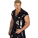 Halloween Costume Muscle Boxer noir en cuir PU Hommes