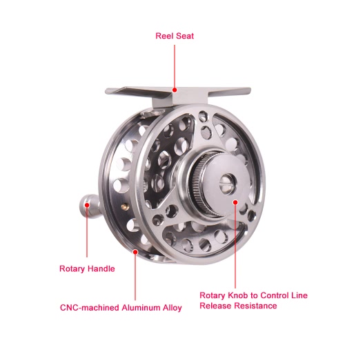 Fly Fishing Ice Fishing Reel 2+1 BB Ball Bearing Gear Ratio 1:1 Fly Reel Right/Left Handed Aluminum Alloy Fly Reels Fishing Tackle
