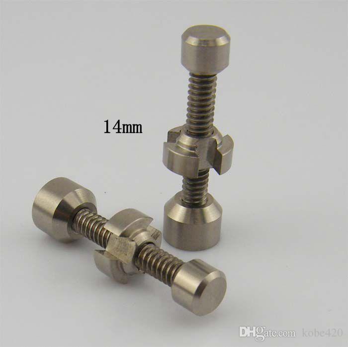 In Stock 10mm 14mm 18mm Adjustable Titanium Nail Gr2 fits 10 14 18 mm for wax, oil interchangeable Ti Nail vs Titanium carb caps