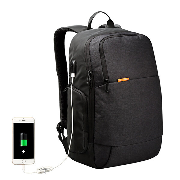 KINGSONS Men USB External Charging Anti Theft Laptop Backpack for 15.6 Inch Laptop
