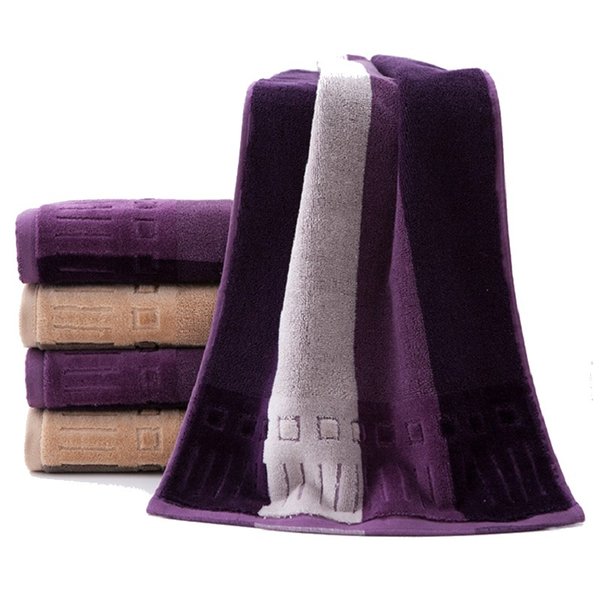 clearance face towel cotton washcloth dry hair hand towels bathroom products bath cloth 35 * 74cm purple camel