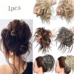 Tousled Updo Messy Bun Hairpiece Hair Extension Ponytail with Elastic Rubber Band Updo Ponytail Hairpiece Synthetic Hair Extensions Scrunchies Ponytail Hairpieces for Women Lightinthebox