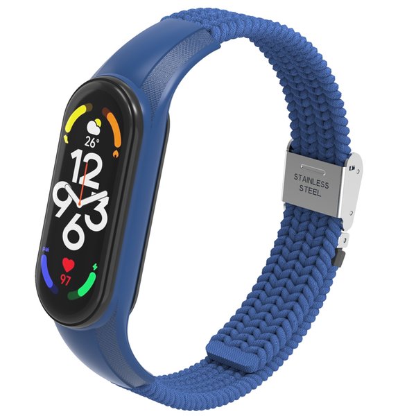 Smart Watch Strap for Smartwatchs Xiaomi Mi Band 7 Bands Adjustable Mens Sport Wristband Elastic Straps Nylon Watchband Bracelet designers Blue Wrist Smartwatch UK