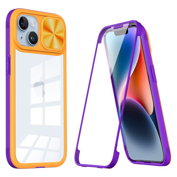 360 Full Body With Screen Protector Cases Slide Camera Protection TPU PC Rugged For iPhone 14 13 12 11 Pro Max XR XS X 8 Plus Samsung S22 Ultra A13 A53 A73 A03 Core