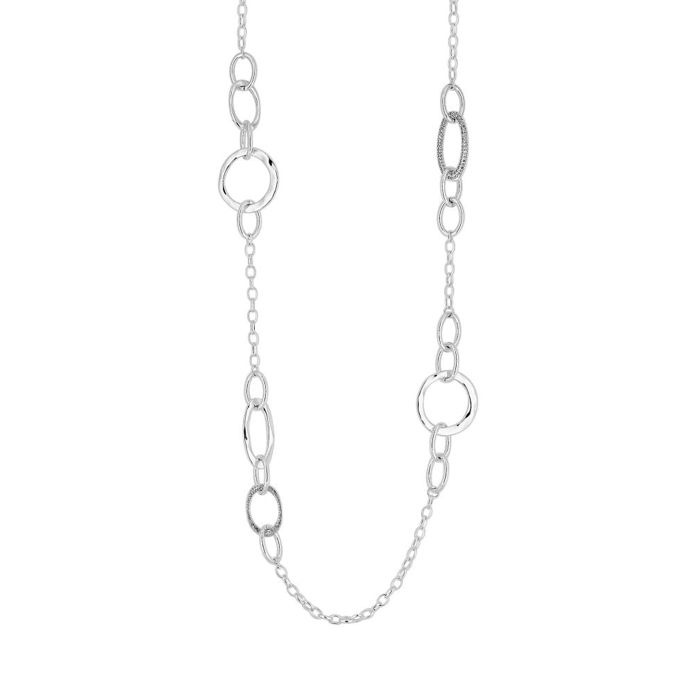 Silver Plated Circle Rope Necklace
