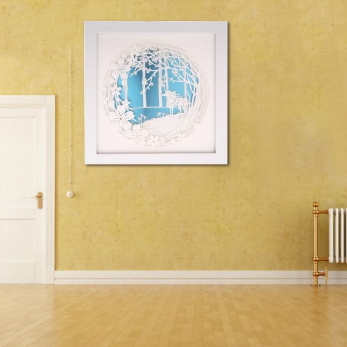 Pintura decorativa 3D moderna con el marco delicado grabado utilizando papel fotográfico pared de la sala Decoración Decoración 24 * 24cm