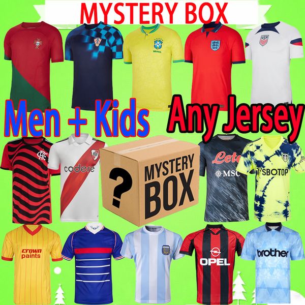 MYSTERY BOXES 2022 soccer jerseys XXXL 4XL national team KIDS 22 23 blind box Toys Gift 2023 football shirts birthday present Uniform Sent at random lover son