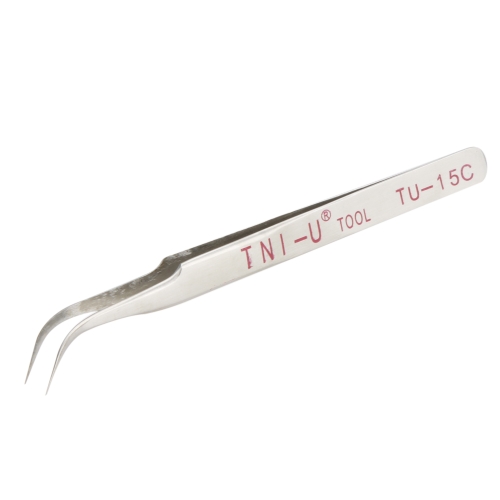 TU-15C Curved Tweezers Nonmagnetic Stainless Steel Fine Tip Curved Tweezers Precision Tweezers Tools