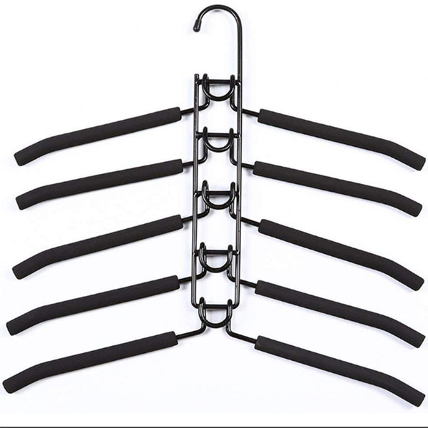 wardrobe storage rack hanger pants non-slip space-saving storage rack coat hanging multi-layer fish-bone type household