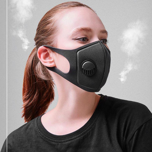50pcs in stock dustproof face mask breathing valve sponge mask washable reusable anti-dust fog pm2.5 protective masks