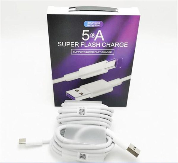 with box 5A Super Charge Fast Charging Type C USB-C Cables for Huawei Mate 20 P30 Nova 5 Pro P20 P10 lite/Plus
