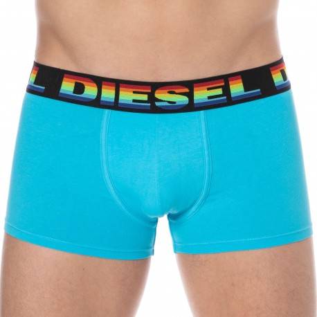 Diesel Rainbow Cotton Stretch Boxer Briefs - Turquoise L