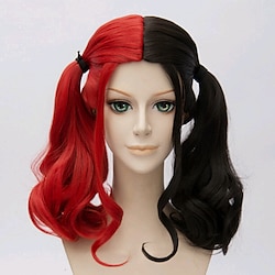 Black  Red Harley Quinn Wig Lightinthebox