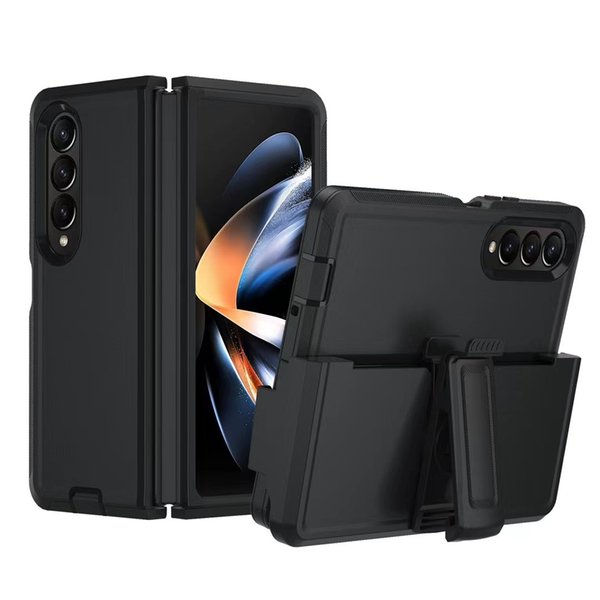 Defender Case for Samsung Galaxy Z Fold 4 5G Cases w/ Belt Clip Full-Body Dual Layer Rugged Cases with Built-in Kickstand