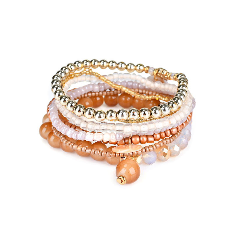 Bohemian Women Bracelet Crystal Beads Multilayer Bracelets Gift for Women