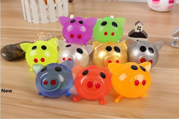Decompression Pig Anti Stress Splat Ball Vent Toys Venting Ball Sticky Smash Water Ball Squeeze Toy Party Favor LJJO7344-5