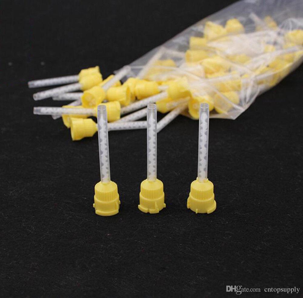 50Pcs Disposable Dental Silicone Rubber Impression Mixing Tip Silicone Rubber 1:1