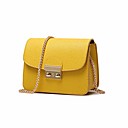 women small chain shoulder bags, designer crossbody purse evening clutch handbag, yellow