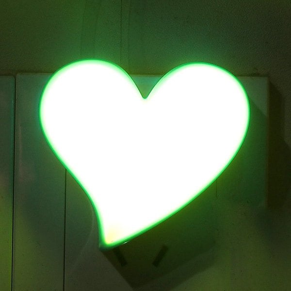 Romantic Heart Shape Socket Power Supply LED Night Light